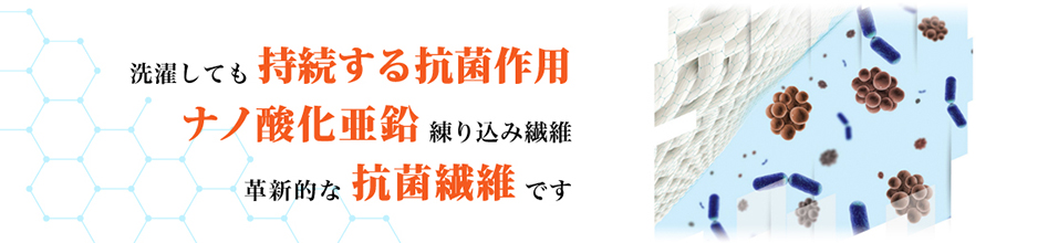 洗っても抗菌、防臭効果が持続するPERMA